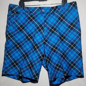 Royal & Awesome Tartan Plaid Golf Shorts Mens Size 40‎